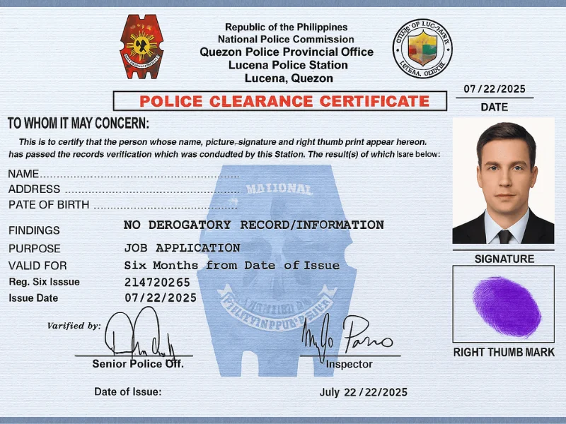 National Police Clearance