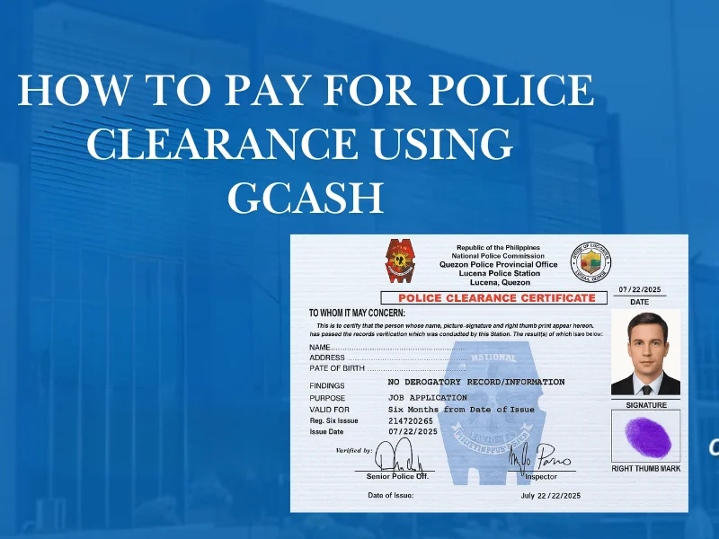 How to Pay for Police Clearance Using GCash