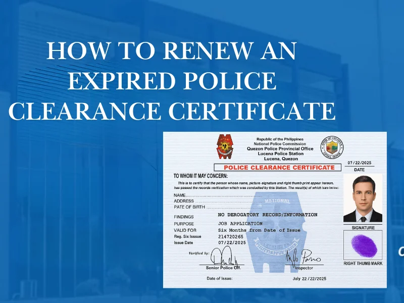 Police Clearance Renewal Process